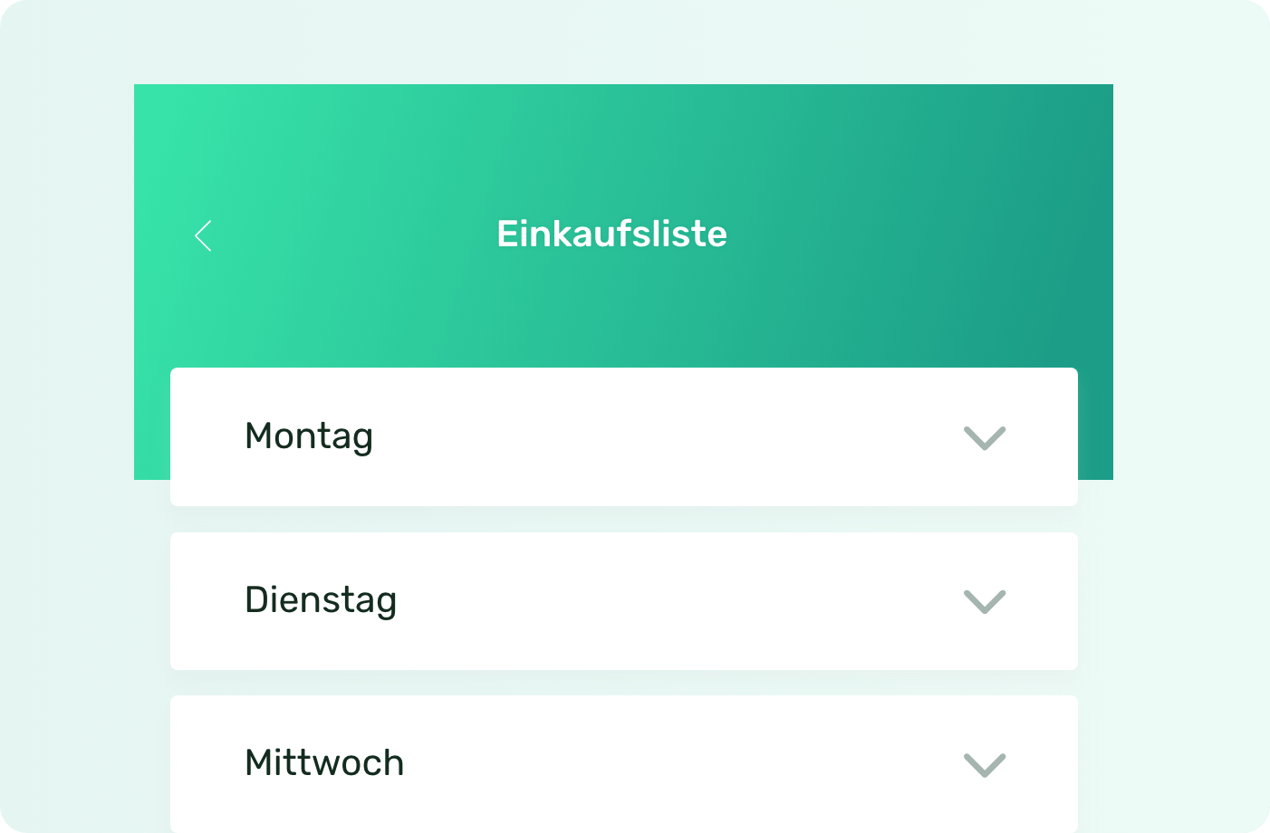 Foodiary-App-Einkaufsliste