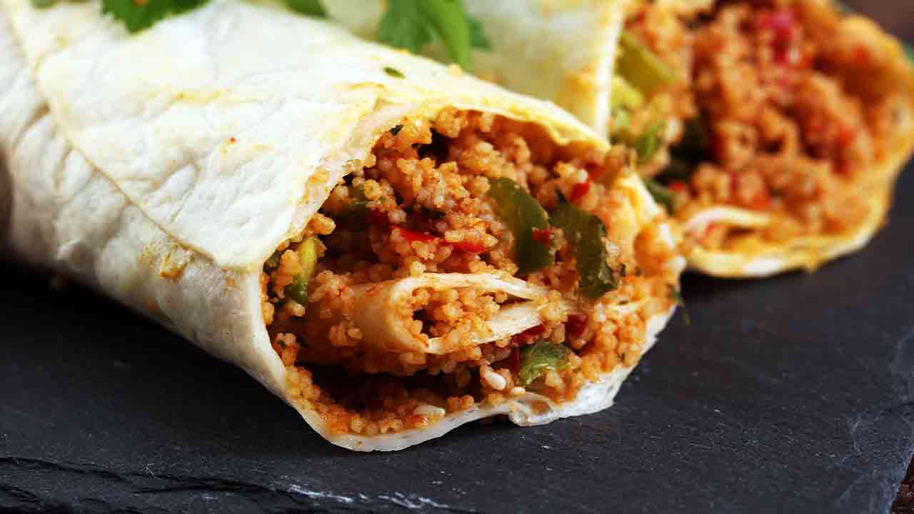 Foodiary Rezept: Gefüllte Weizentortillas mit Couscous